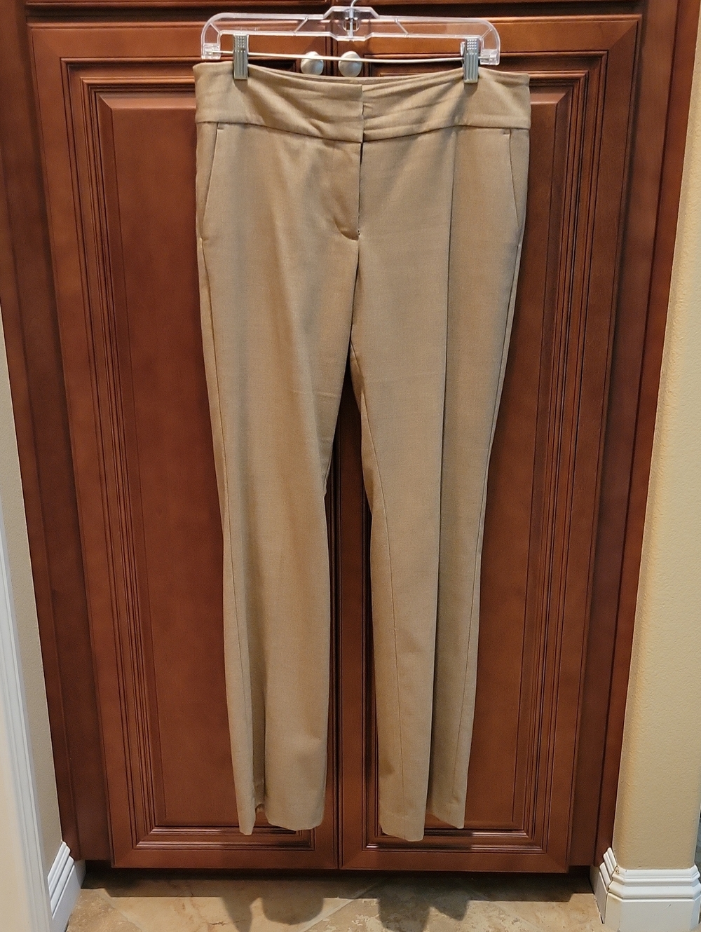 Ann Taylor Women's Straight-Leg Dress Pants in Tan